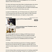 El mercado transaccional de Amrica Latina moviliza un 17% ms de capital hasta mayo